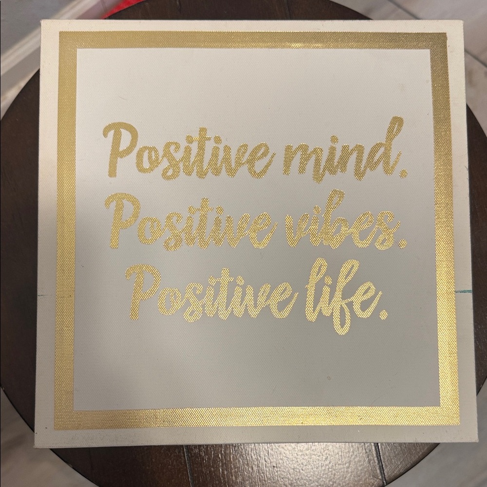 Gold and White Inspirational Wall Art